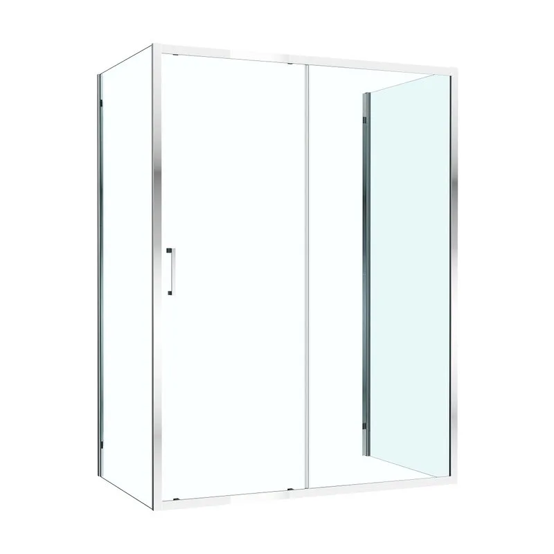 Душевой уголок Cezares Molveno AH-12 150х80 см, профиль хром, стекло прозрачное Sancos — официальный сайт