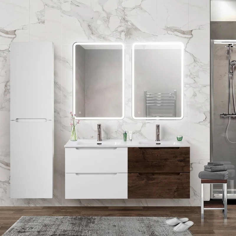 Шкаф-пенал для ванной BelBagno Etna 40 L bianco lucido Sancos — официальный сайт