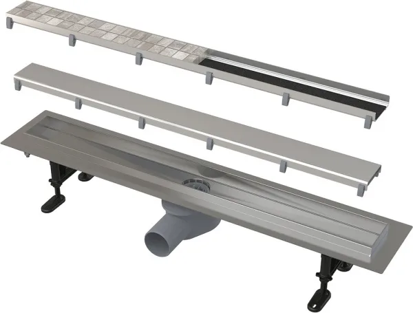 Душевой трап (лоток) AlcaPlast APZ13-DOUBLE9-950 с решеткой и опорами, 95 см Sancos — Оригинал
