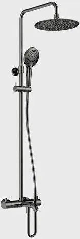 Душевая стойка AQUAme Siena AQM8008GM, вороненая сталь Sancos — Оригинал