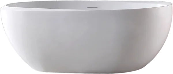 Акриловая ванна Abber AB9285 170x80 см, отдельностоящая, белая, овальная, с каркасом, со сливом-пере Sancos — Оригинал