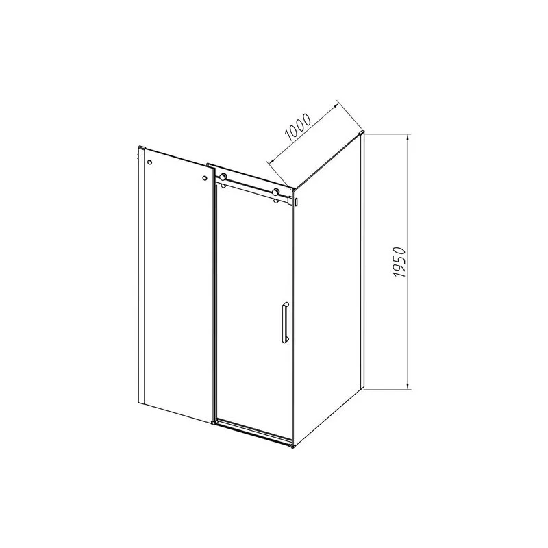 Душевой уголок Vincea Como-N VSR-4CN1012CGB 120х100, профиль матовый черный, стекло тонированное сер Sancos — официальный сайт
