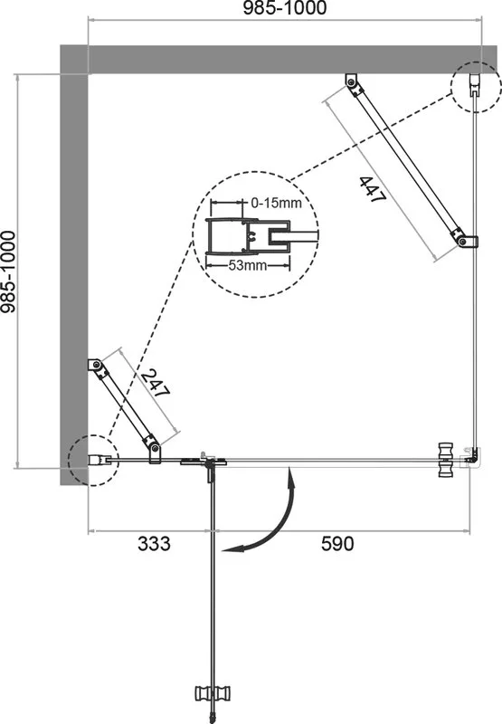 Душевой уголок BelBagno Kraft A-12-100-C-Cr L Sancos — официальный сайт
