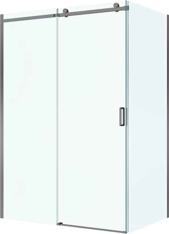 Душевой уголок BelBagno Soft Close-2 AH-1-140/80-C-GM профиль оружейная сталь Sancos — официальный сайт