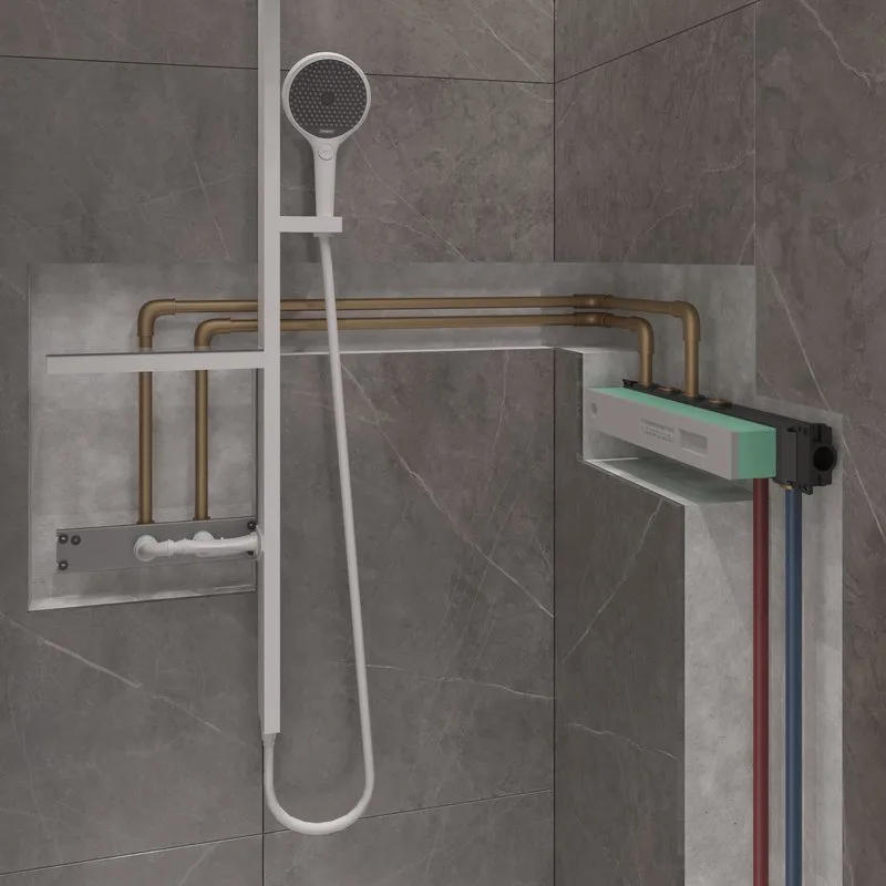 Термостатический смеситель встраиваемый Hansgrohe RainSelect 15380700, для душа, матовый белый Sancos — официальный сайт
