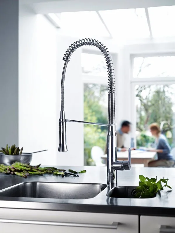 Смеситель для кухни Grohe K7 32950000 с гибким изливом Sancos — официальный сайт