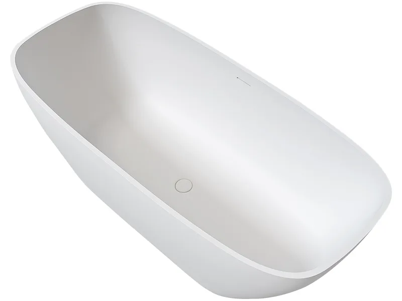 Ванна из искусственного камня Uni-Flo Cono 170x80 см, отдельностоящая белая матовая Sancos — официальный сайт