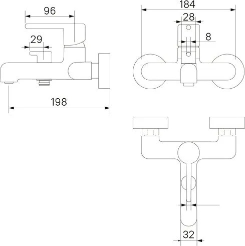 Смеситель для ванны с душем IDDIS AIGBL00i02WA, черный матовый Sancos — официальный сайт