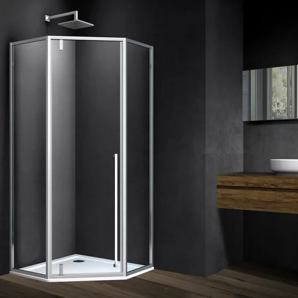 Душевой уголок Vincea Penta VSP-3P900CL 90x90, профиль хром, стекло прозрачное Sancos — Оригинал