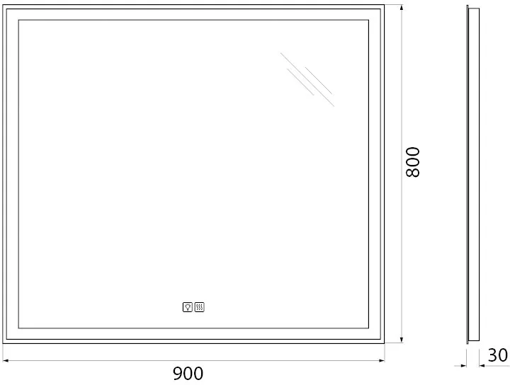 Зеркало BelBagno SPC-GRT-900-800-LED-TCH-WARM с подсветкой и подогревом Sancos — официальный сайт