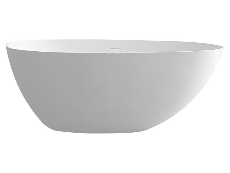 Ванна из искусственного камня Uni-Flo Ova 170x85 см, отдельностоящая белая матовая Sancos — официальный сайт