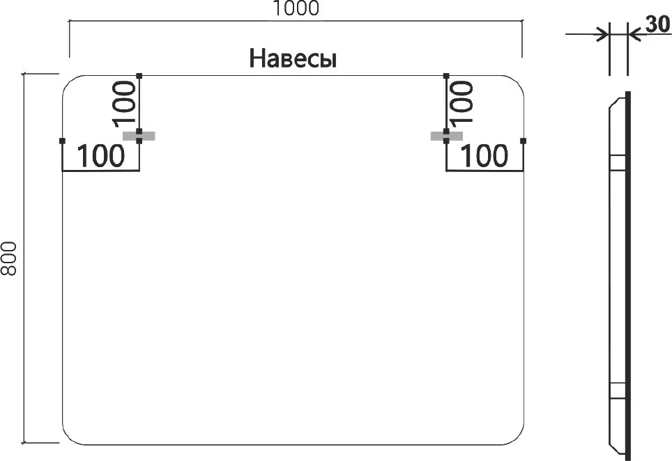 Зеркало Vincea VLM-3MA100 100x80 с подсветкой Sancos — официальный сайт