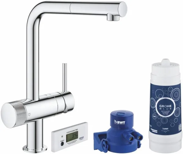 Смеситель для кухни Grohe Blue Pure Minta 30382000, с функцией фильтрации Sancos — Оригинал