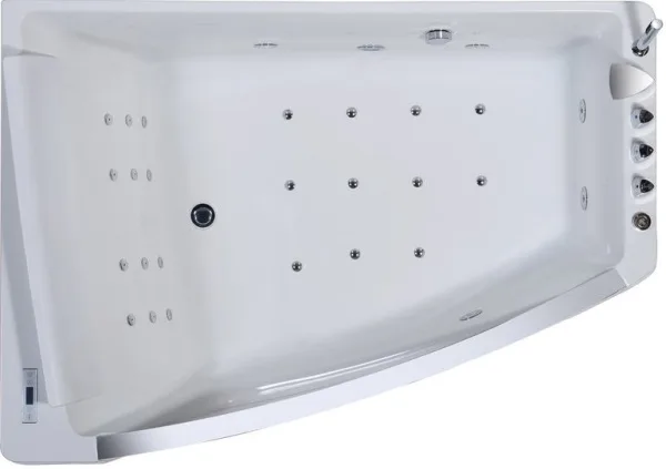 Акриловая ванна Orans BT-65109 L 170x120 см, угловая, левая, пристенная, с гидромассажем, белая, аси Sancos — Оригинал