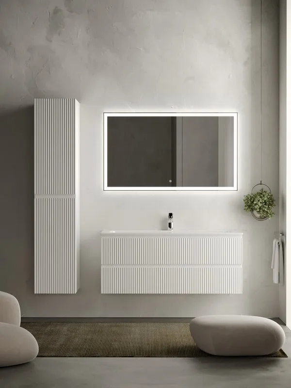 Тумба под раковину Sancos Snob R 120 подвесная Bianco (белый), SNR120W Sancos — официальный сайт
