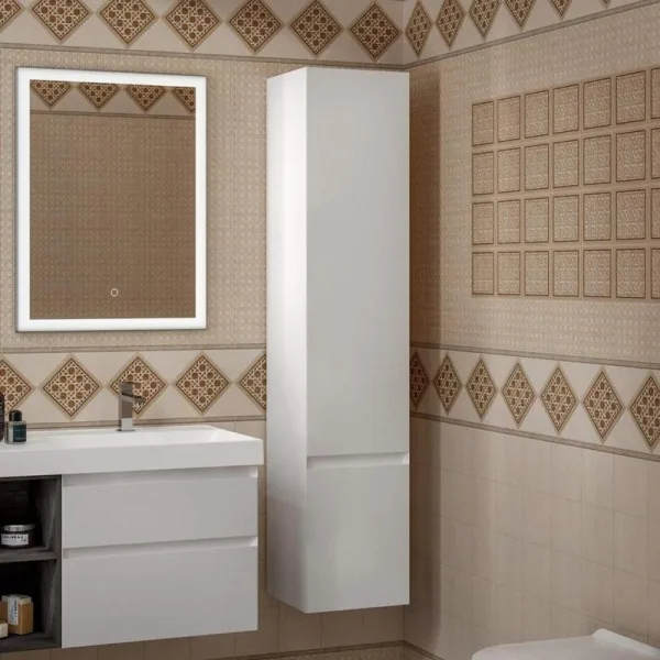 Шкаф-пенал для ванной KERAMA MARAZZI Cubo 165 L белый матовый Sancos — Оригинал
