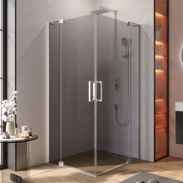 Душевой уголок Cezares Slider A 2 90/100 Grigio Cr профиль хром, стекло серое Sancos — Оригинал