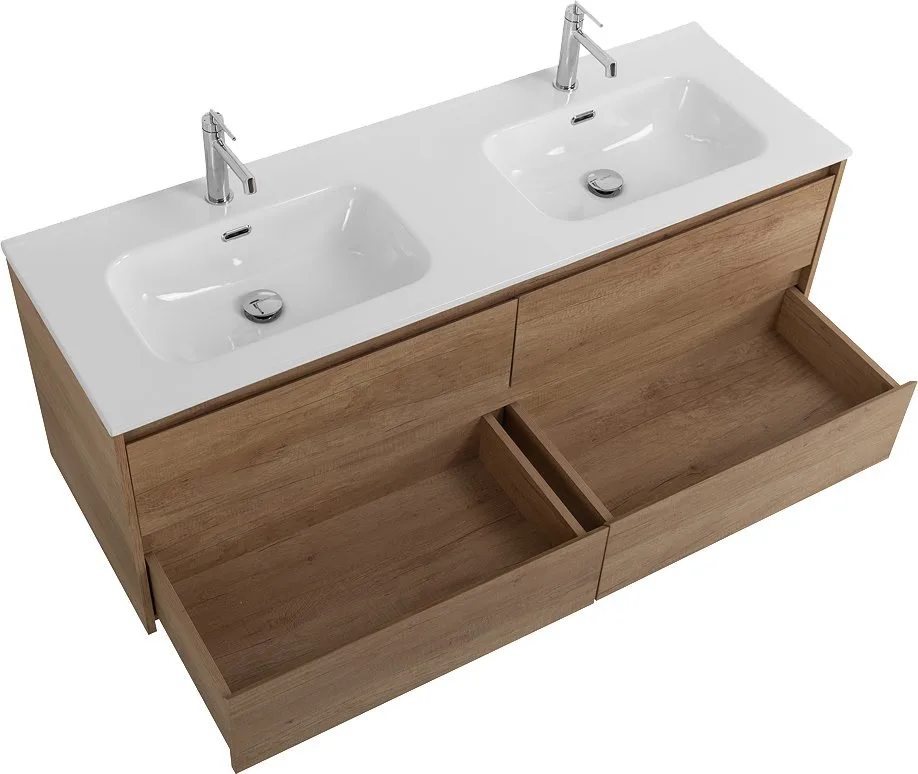 Тумба под раковину без столешницы BelBagno Kraft 140 4 ящика, для двоих, rovere nebrasca nature Sancos — официальный сайт