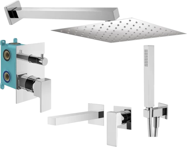 Комплект для ванной Plumberia Selection Tag KITTG18CR220 С ВНУТРЕННЕЙ ЧАСТЬЮ, хром Sancos — Оригинал