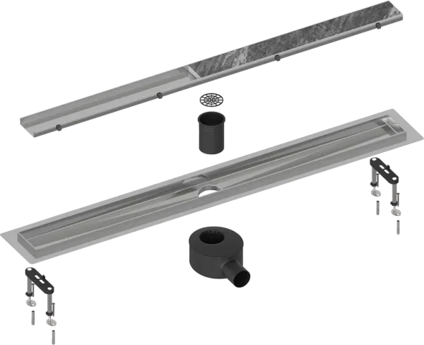 Душевой трап (лоток) Timo Drain Systems DS230206/01 600 двусторонняя панель plate под плитку, сатин Sancos — Оригинал