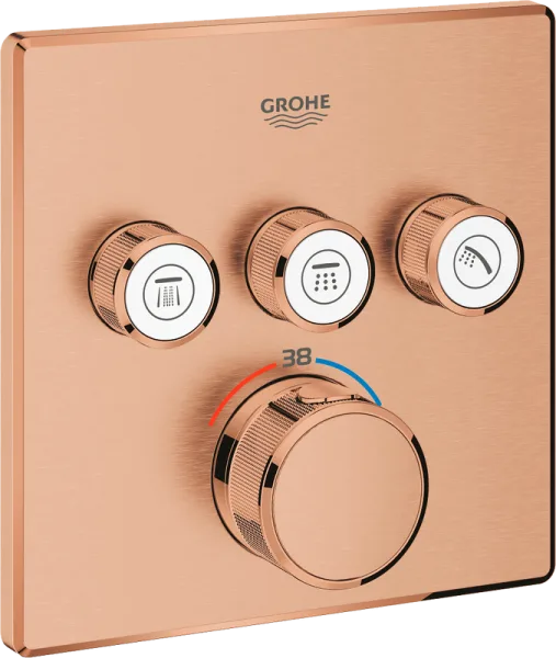 Термостатический смеситель встраиваемый Grohe Grohtherm SmartControl 29126DL0 для душа, теплый закат Sancos — Оригинал