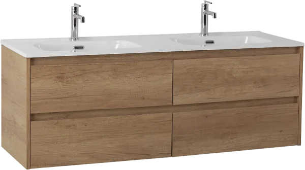 Тумба под раковину без столешницы BelBagno Kraft 140 4 ящика, для двоих, rovere nebrasca nature Sancos — Оригинал