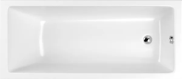 Акриловая ванна WHITECROSS Wave Slim 160x70 см, встраиваемая, белая Sancos — Оригинал