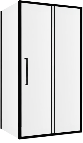 Душевой уголок Abber Schwarzer Diamant AG30160BMH-S100BM 160x100, профиль черный,  стекло матовое Sancos — Оригинал