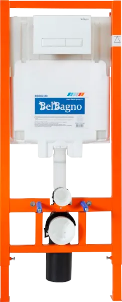 Инсталляция BelBagno BB002-80 + Кнопка Marmi BB009-MR-BIANCO белая Sancos — Оригинал