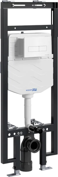 Система инсталляции для унитазов Wasserkraft Dinkel 58TLT.010.ME.WH03, с кнопкой смыва белой Sancos — Оригинал