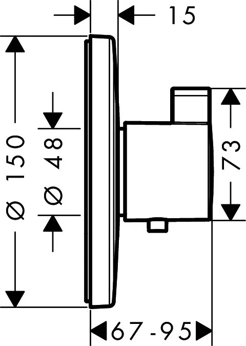 Термостатический смеситель встраиваемый Hansgrohe Ecostat S Highflow 15756000, для душа Sancos — официальный сайт