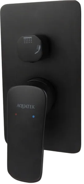 Встраиваемый смеситель AQUATEK Вега AQ1046MB С ВНУТРЕННЕЙ ЧАСТЬЮ, матовый черный Sancos — Оригинал