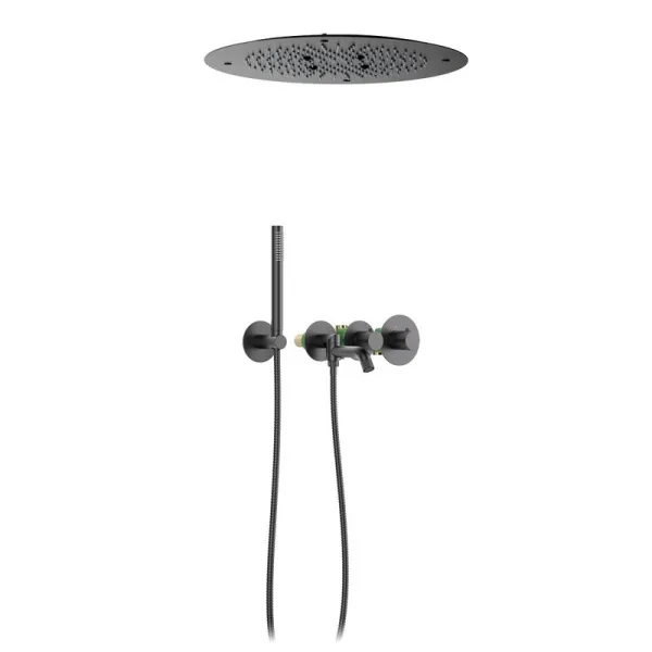 Душевой комплект Timo Petruma SX-2358/18SM, С ВНУТРЕННЕЙ ЧАСТЬЮ, с термостатом, черное золото Sancos — Оригинал