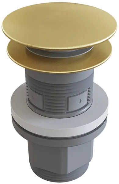 Донный клапан для раковины Aqueduto Ralo RAL0250 push-open, шлифованное золото Sancos — Оригинал