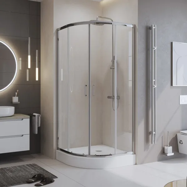 Душевой уголок BelBagno Uno 195 R 2 100 C Cr стекло прозрачное Sancos — Оригинал