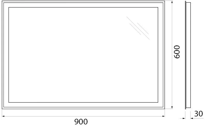 Зеркало BelBagno SPC-GRT-900-600-LED-BTN 90 Sancos — официальный сайт