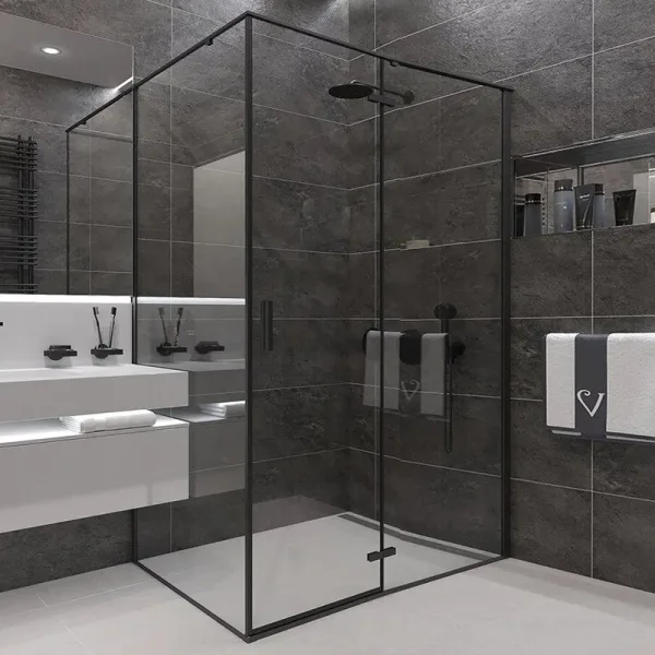 Душевой уголок Veconi Rovigo RV-073B 120x80, профиль черный Sancos — Оригинал