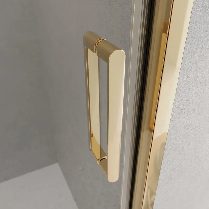 Душевая дверь в нишу BelBagno Luce BF-1-110-C-ORO профиль золото, стекло прозрачное Sancos — официальный сайт