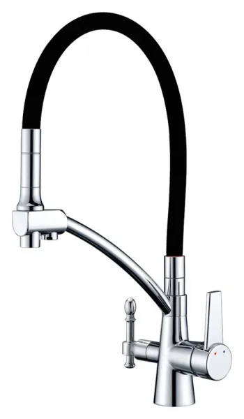 Смеситель для кухни Zorg Sanitary ZR 338-6 YF с гибким изливом Sancos — Оригинал