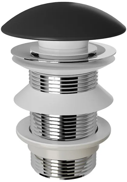 Донный клапан для раковины Aqueduto Ralo RAL0140 push-open, черный матовый Sancos — Оригинал