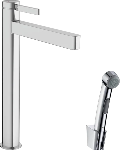 Смеситель для раковины Hansgrohe Finoris 260 76220000 с гигиеническим душем, хром Sancos — Оригинал