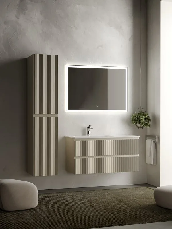 Тумба под раковину Sancos Snob R 100 подвесная Beige soft (капучино), SNR100LCE Sancos — официальный сайт