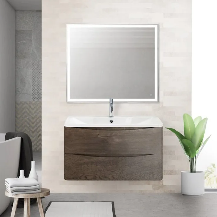 Тумба под раковину без столешницы BelBagno Acqua 100 подвесная, robere nature grigio Sancos — официальный сайт