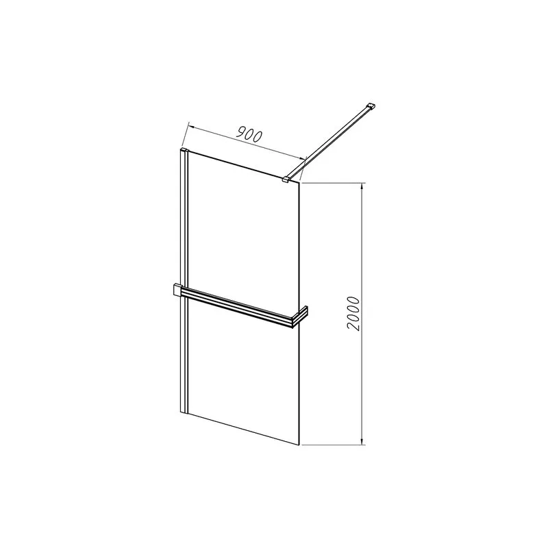Душевая перегородка Vincea Walk-in HR VSW-4HR900CG 90 см, профиль глянцевый хром, стекло тонированно Sancos — официальный сайт