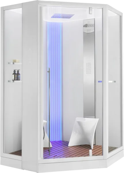 Душевая кабина Orans 89106W0LH белая, с баней, удлиненная ручка Sancos — Оригинал