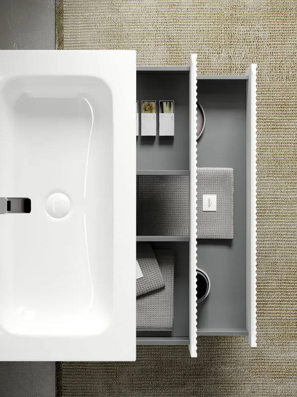 Тумба под раковину Sancos Snob R 100 подвесная Bianco (белый), SNR100W Sancos — официальный сайт
