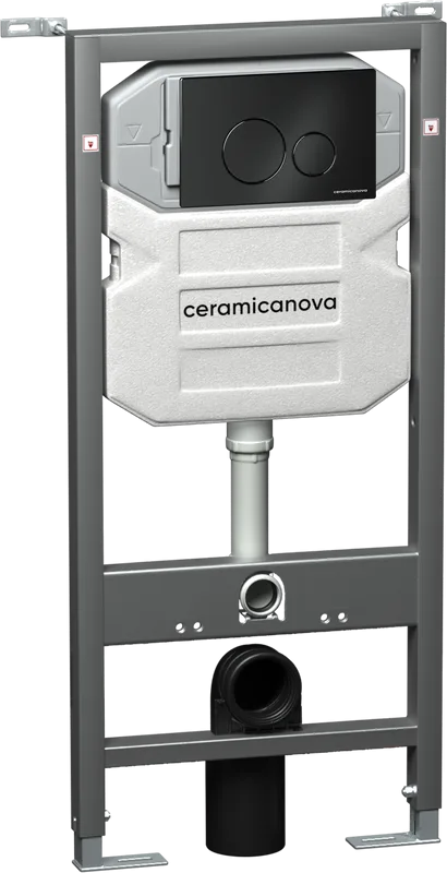 Система инсталляции для унитазов Ceramicanova Envision Round CN1001B, кнопка черная матовая Sancos — официальный сайт