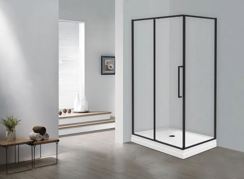 Душевой уголок Esbano Surf ESS-119PS-B 110х90 см, профиль черный, стекло прозрачное Sancos — официальный сайт