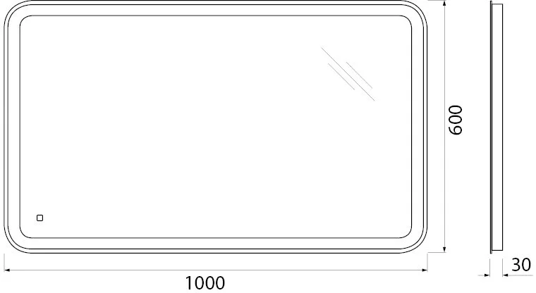 Зеркало BelBagno SPC-MAR-1000-600-LED-TCH Sancos — официальный сайт