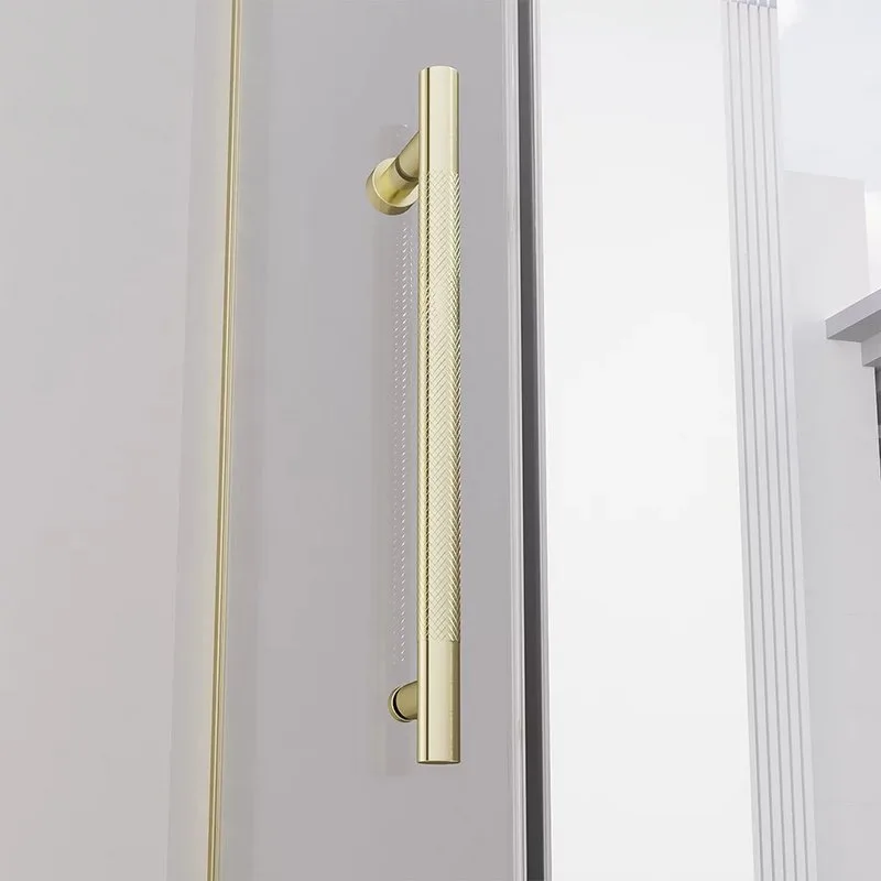 Душевая дверь в нишу Veconi Premium Alassio G 120x200, профиль брашированное золото, стекло прозрачн Sancos — официальный сайт